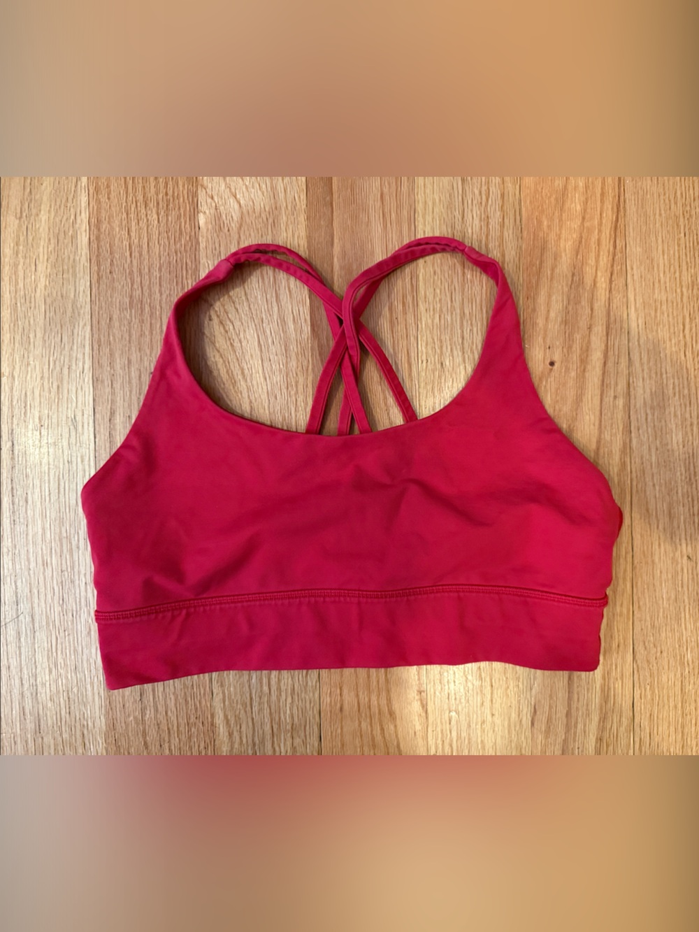 lululemon athletica Red Strappy Sports Bra